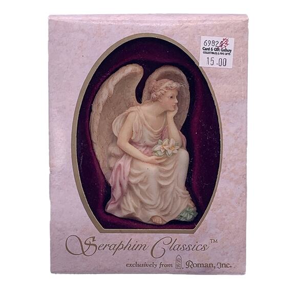 Vintage 1994 Roman Inc. Seraphim Classics OPHELIA Heart Seeker Angel Ornament - Picture 1 of 6